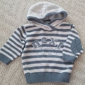 Like new baby boys Next Hooded Sweater 6-9mnths